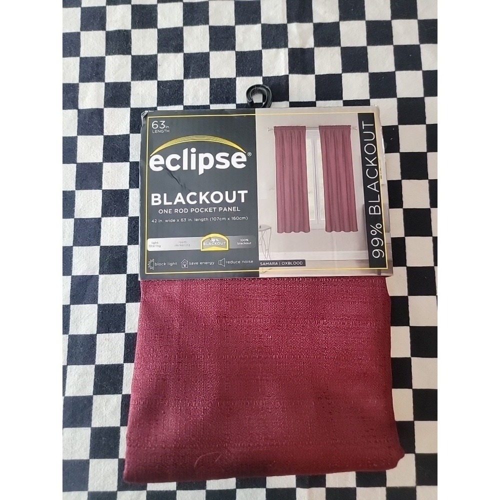 Eclipse Thermback Blackout Single Panel  42"W x84inch Rod Pocket Panel *CHECK DE